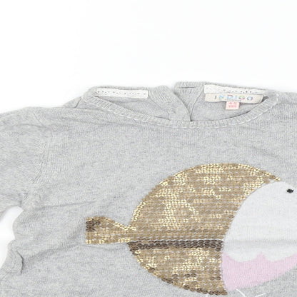 Indigo Girls Grey   Cardigan Jumper Size 4-5 Years  - Bird