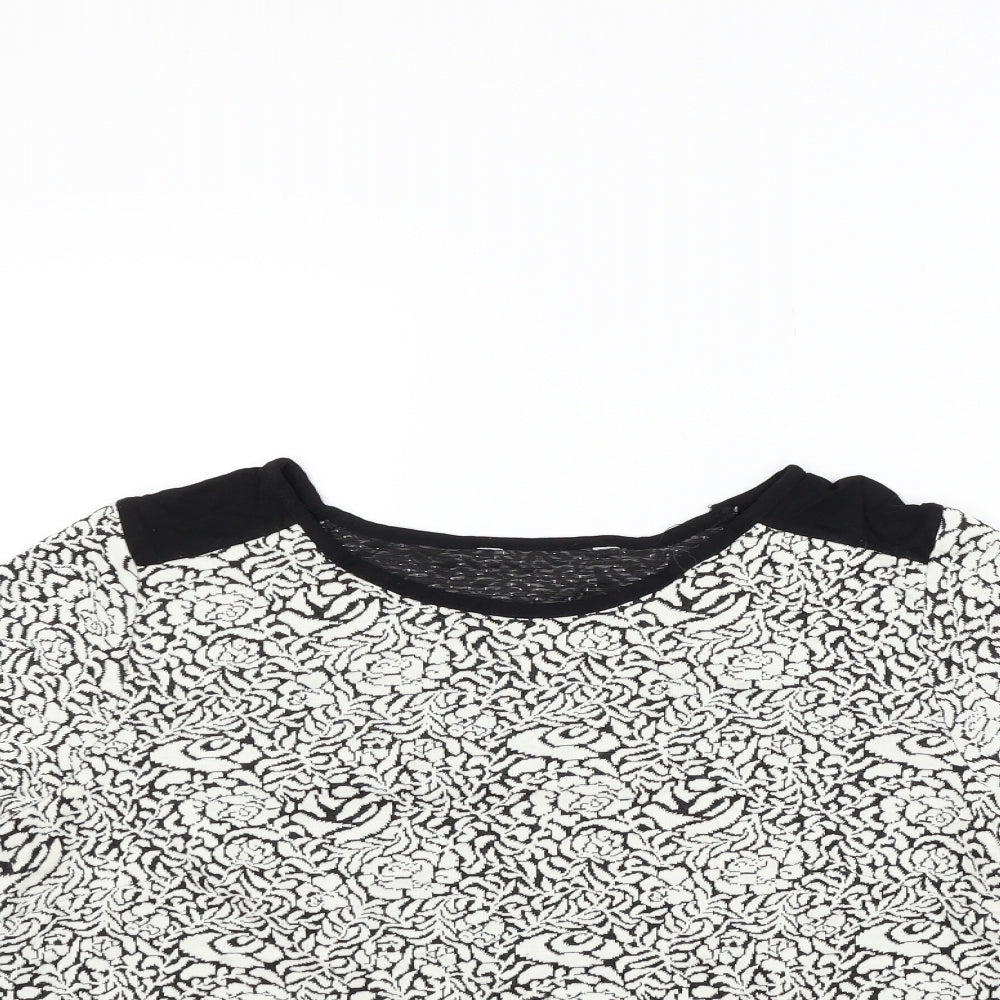 Womens UK Size 14 Debenhams White Basic T-Shirt