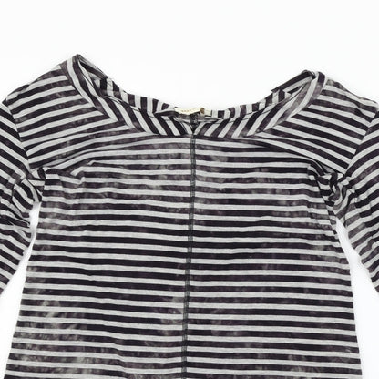 diesal  Womens Grey Striped  Pullover Jumper Size M