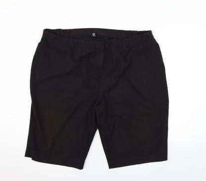 Simply Be Mens Black Houndstooth  Chino Shorts Size 26