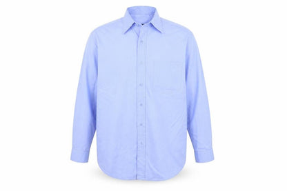 Mens UK Size 19 For Men Blue  Button-Up Long Sleeve Casual Shirt