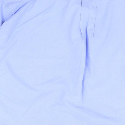 Mens UK Size 19 For Men Blue  Button-Up Long Sleeve Casual Shirt