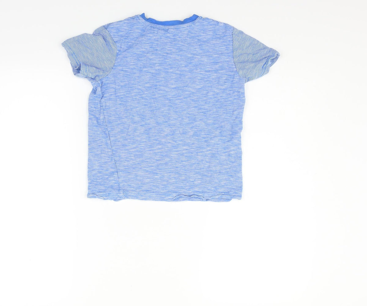 Back view of George girls’ blue basic polo, size 8-9, years