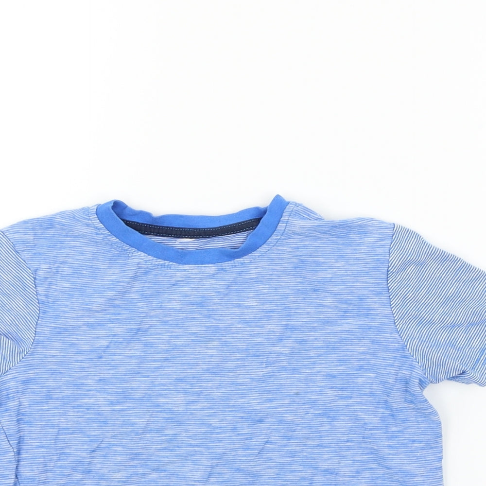 Close-up detail of George girls’ blue basic polo, size 8-9, years
