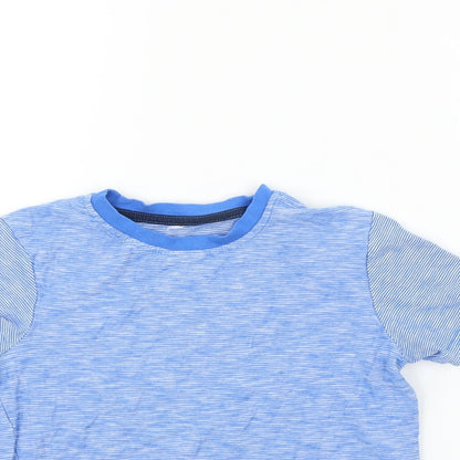 Close-up detail of George girls’ blue basic polo, size 8-9, years