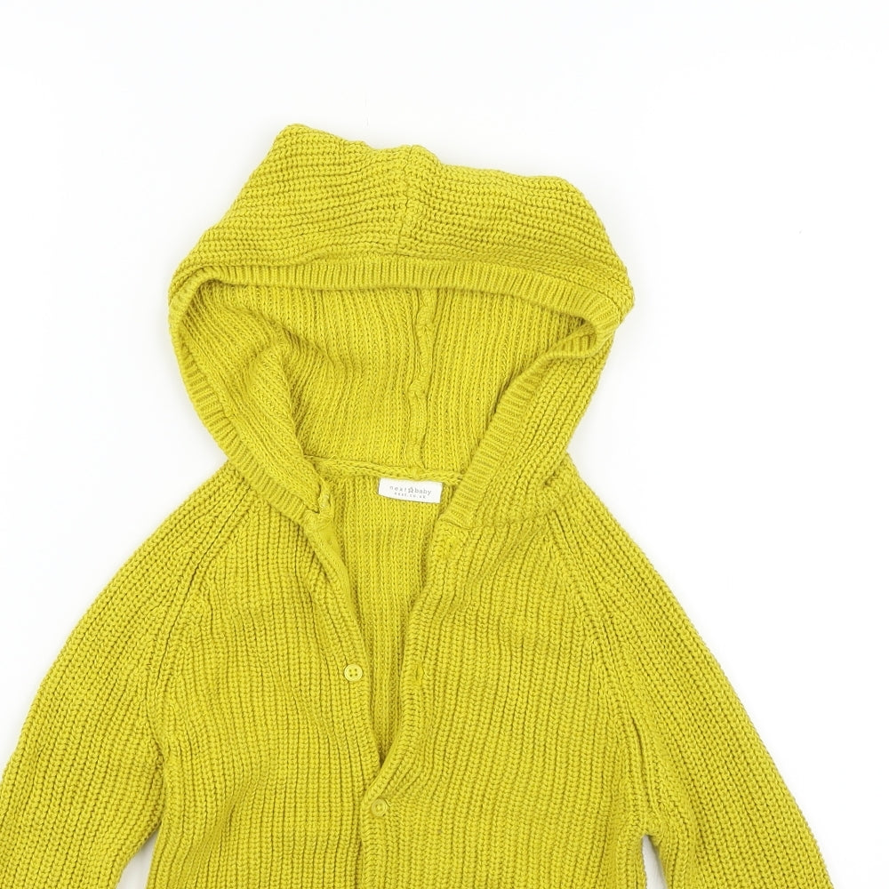 NEXT Girls Yellow   Cardigan Jumper Size 12-18 Months