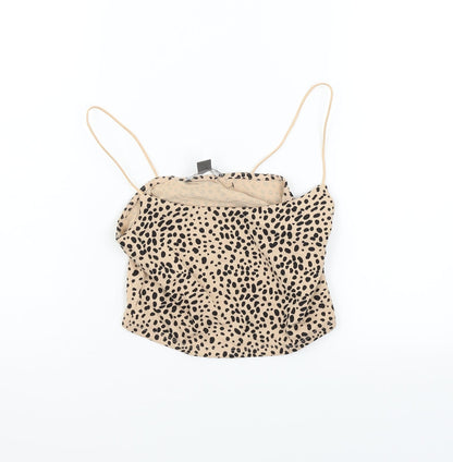 Primark Womens Beige Animal Print  Basic Tank Size S