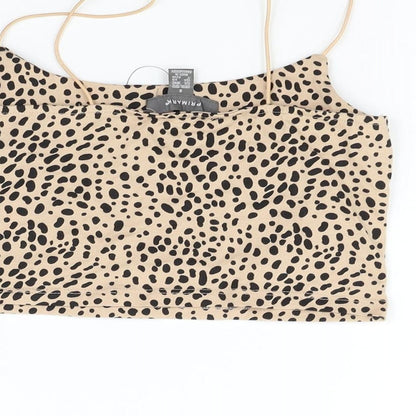Primark Womens Beige Animal Print  Basic Tank Size S