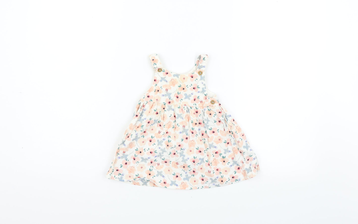 Marks and Spencer Girls White Floral  Fit & Flare  Size 3-6 Months