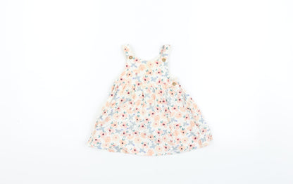 Marks and Spencer Girls White Floral  Fit & Flare  Size 3-6 Months
