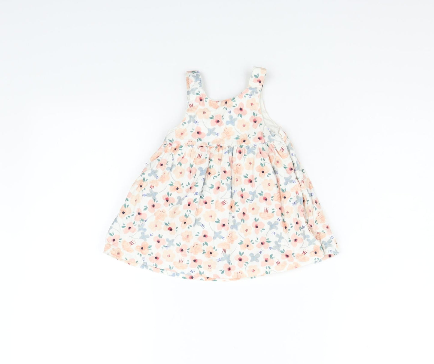Marks and Spencer Girls White Floral  Fit & Flare  Size 3-6 Months
