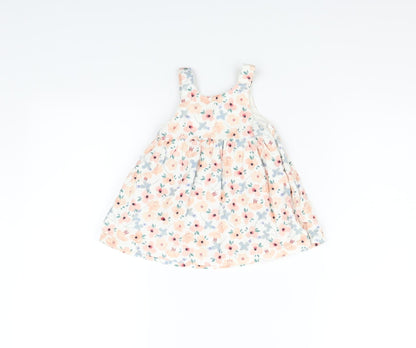 Marks and Spencer Girls White Floral  Fit & Flare  Size 3-6 Months