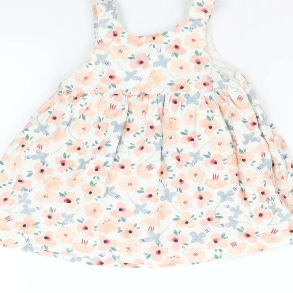 Marks and Spencer Girls White Floral  Fit & Flare  Size 3-6 Months