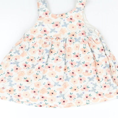 Marks and Spencer Girls White Floral  Fit & Flare  Size 3-6 Months