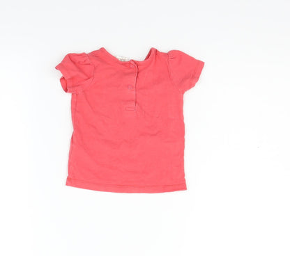 H&M Girls Pink   Basic Polo Size 6-9 Months