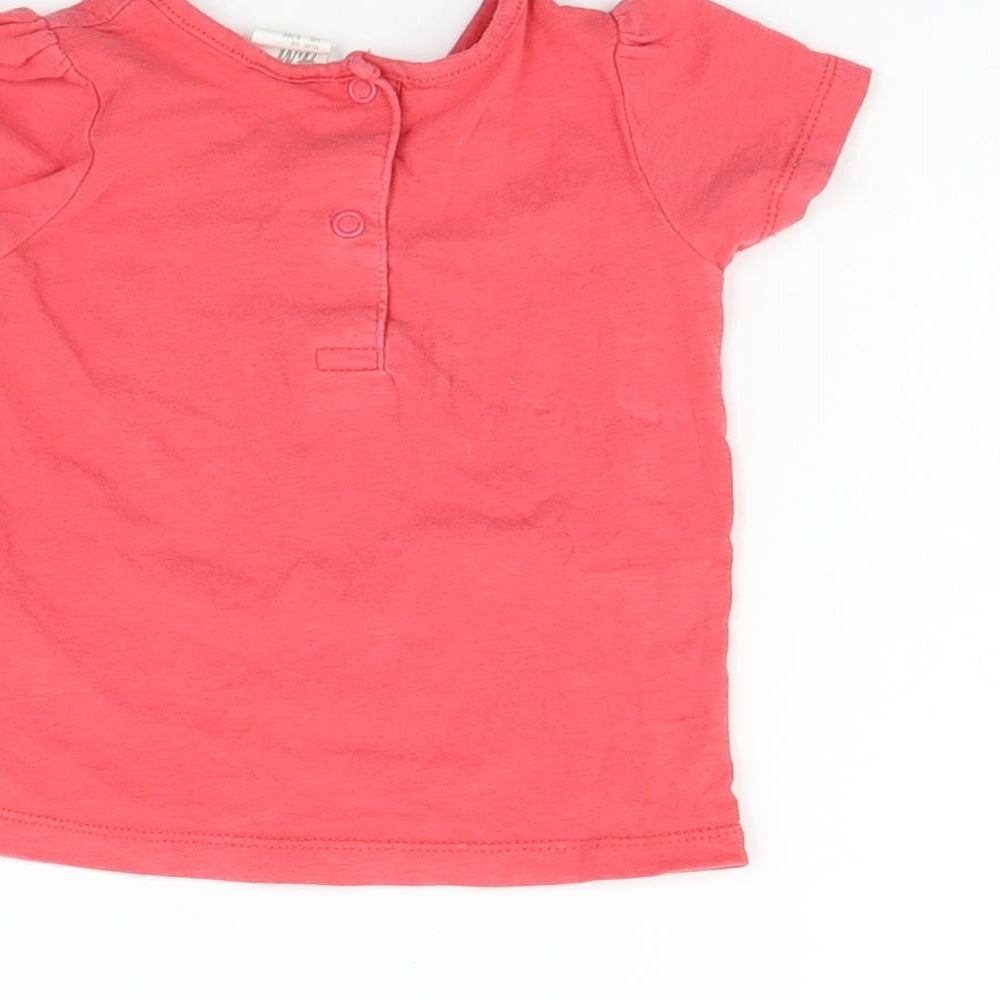 H&M Girls Pink   Basic Polo Size 6-9 Months