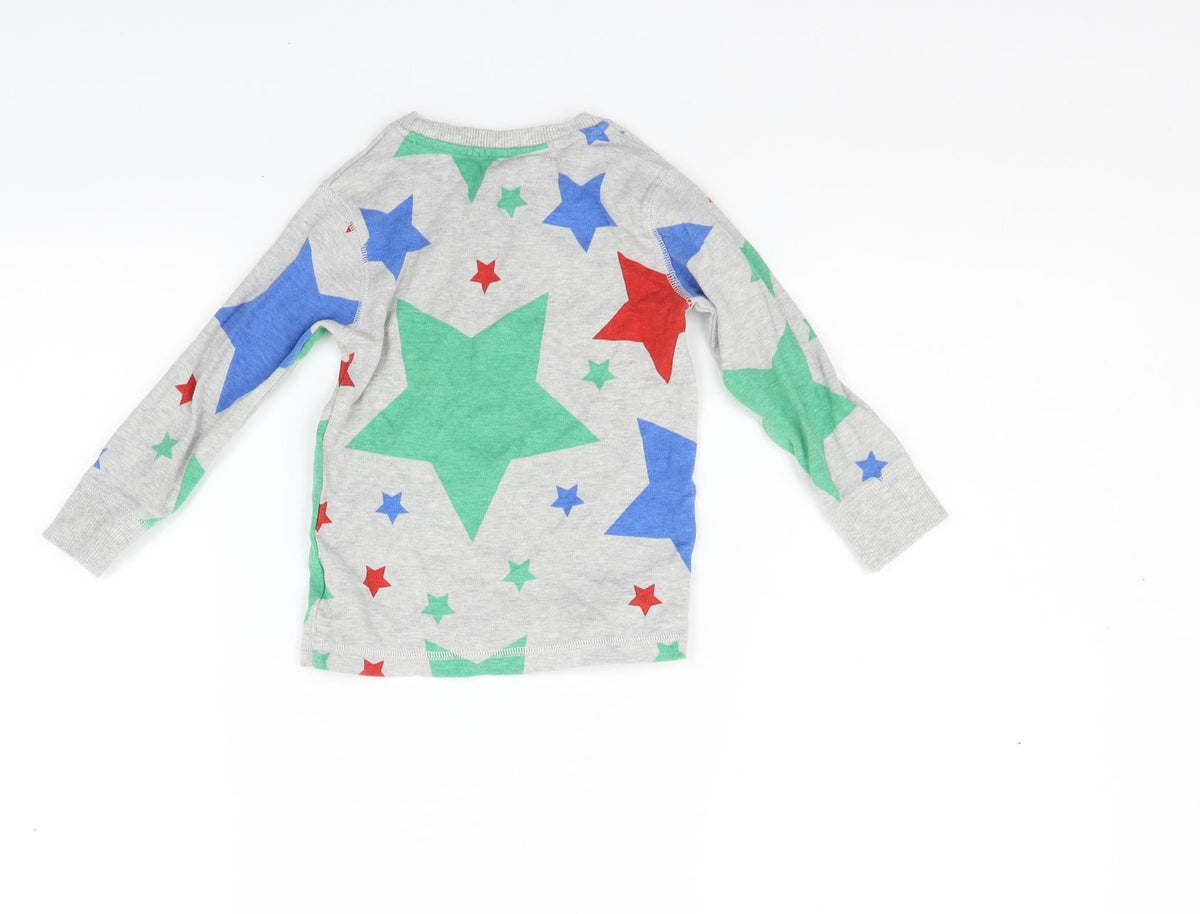 Next Girls Grey Geometric  Pullover Jumper Size 2 Years  - STAR