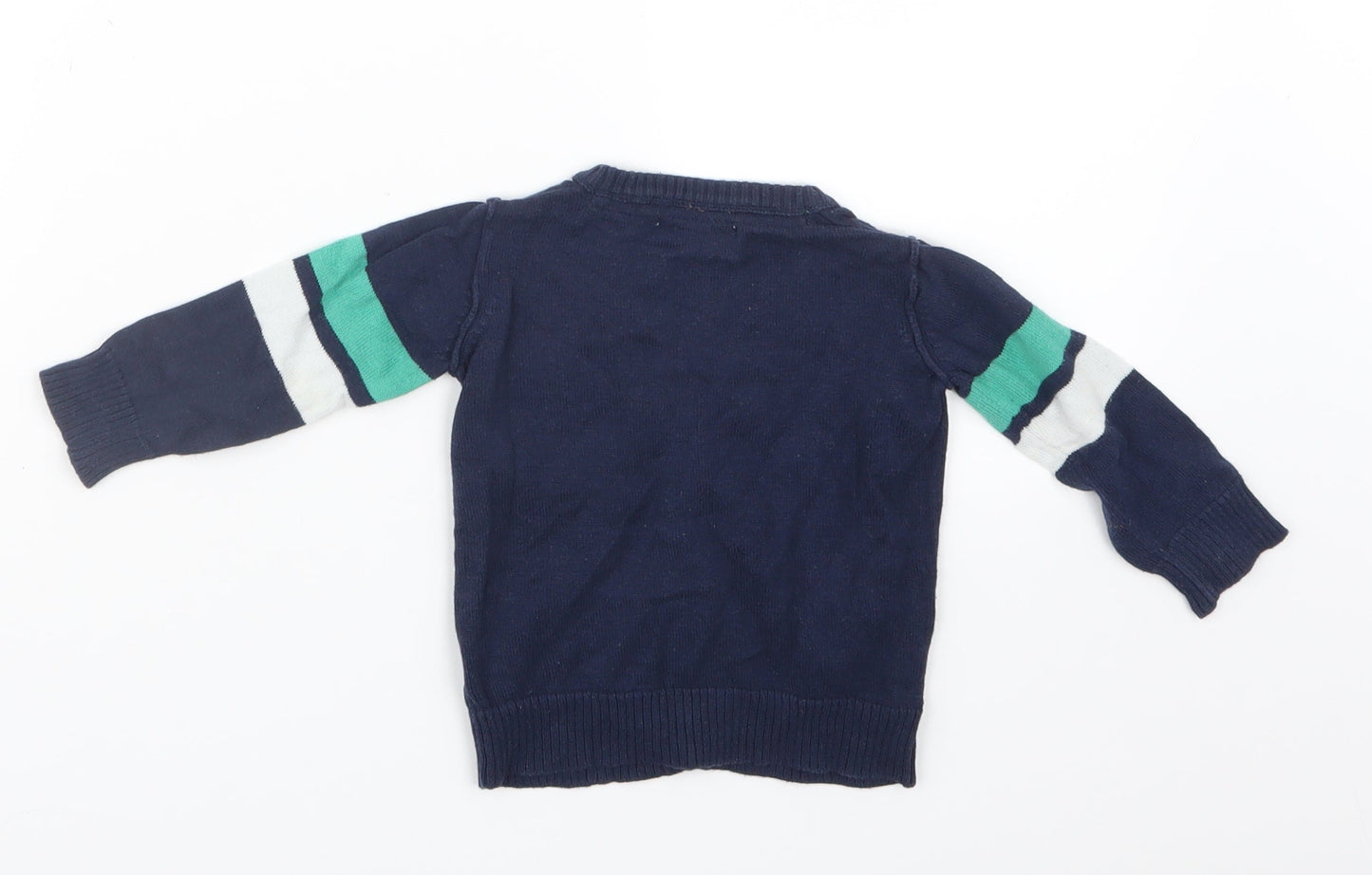 Earlydays Boys Blue  Knit Cardigan Jumper Size 6-9 Months