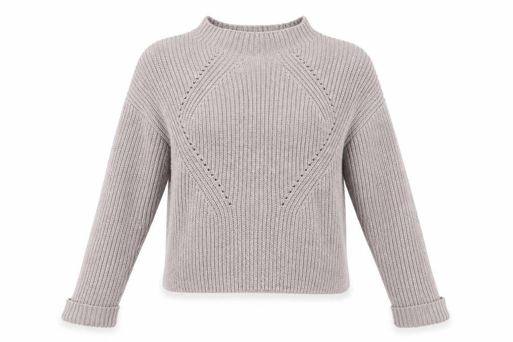 Front view of Atmosphere women’s purple knit jumper, size UK 14