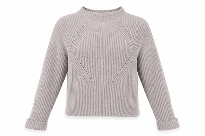 Front view of Atmosphere women’s purple knit jumper, size UK 14