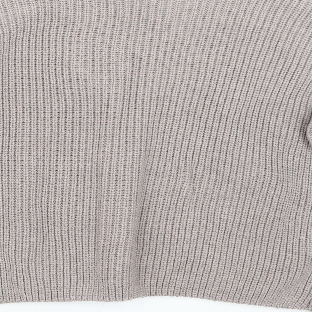 Brand and care label for Atmosphere women’s purple knit jumper, size UK 14