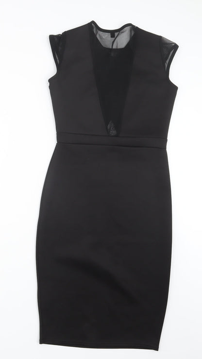 Preworn Womens Black   Pencil Dress  Size 8