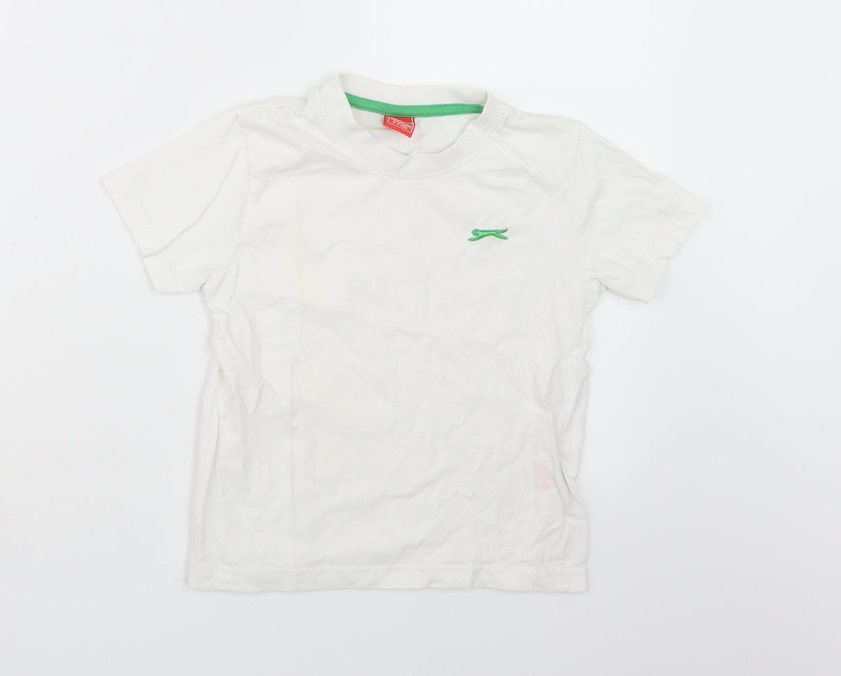 Slazenger Boys White   Basic T-Shirt Size 3-4 Years