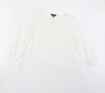Womens UK Size M Spense White Basic Blouse