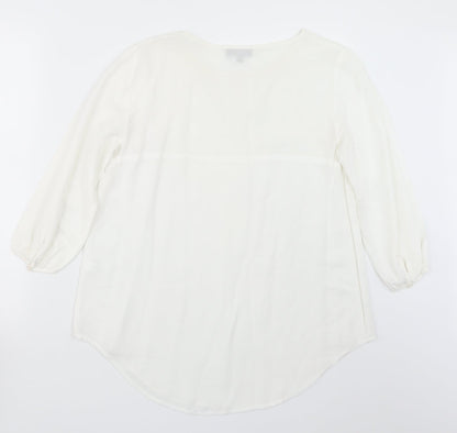 Womens UK Size M Spense White Basic Blouse