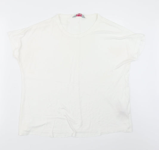 Womens UK Size 12 Dorothy Perkins White Basic T-Shirt