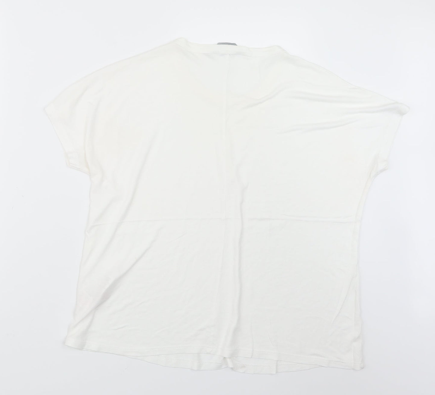 Womens UK Size 12 Dorothy Perkins White Basic T-Shirt