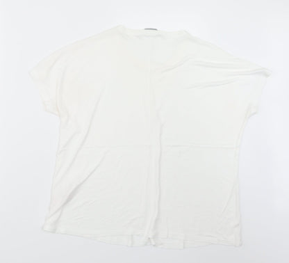 Womens UK Size 12 Dorothy Perkins White Basic T-Shirt