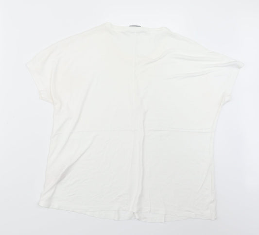 Womens UK Size 12 Dorothy Perkins White Basic T-Shirt