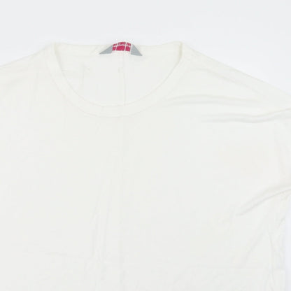 Womens UK Size 12 Dorothy Perkins White Basic T-Shirt