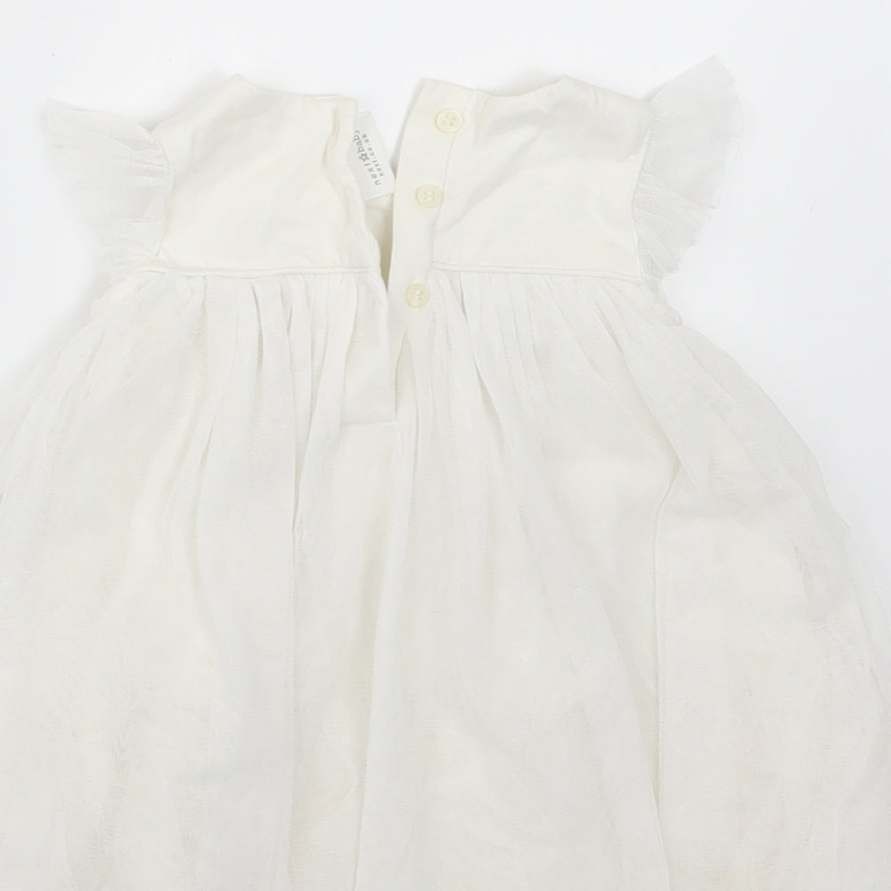 NEXT Girls White   Shirt Dress  Size 3-6 Months