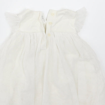 NEXT Girls White   Shirt Dress  Size 3-6 Months
