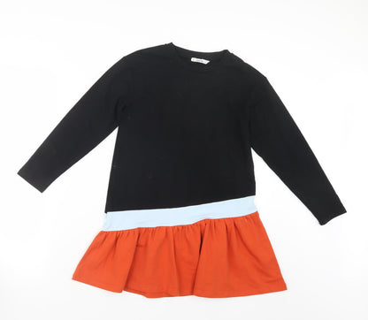 SheIn Girls Black   T-Shirt Dress  Size 7-8 Years