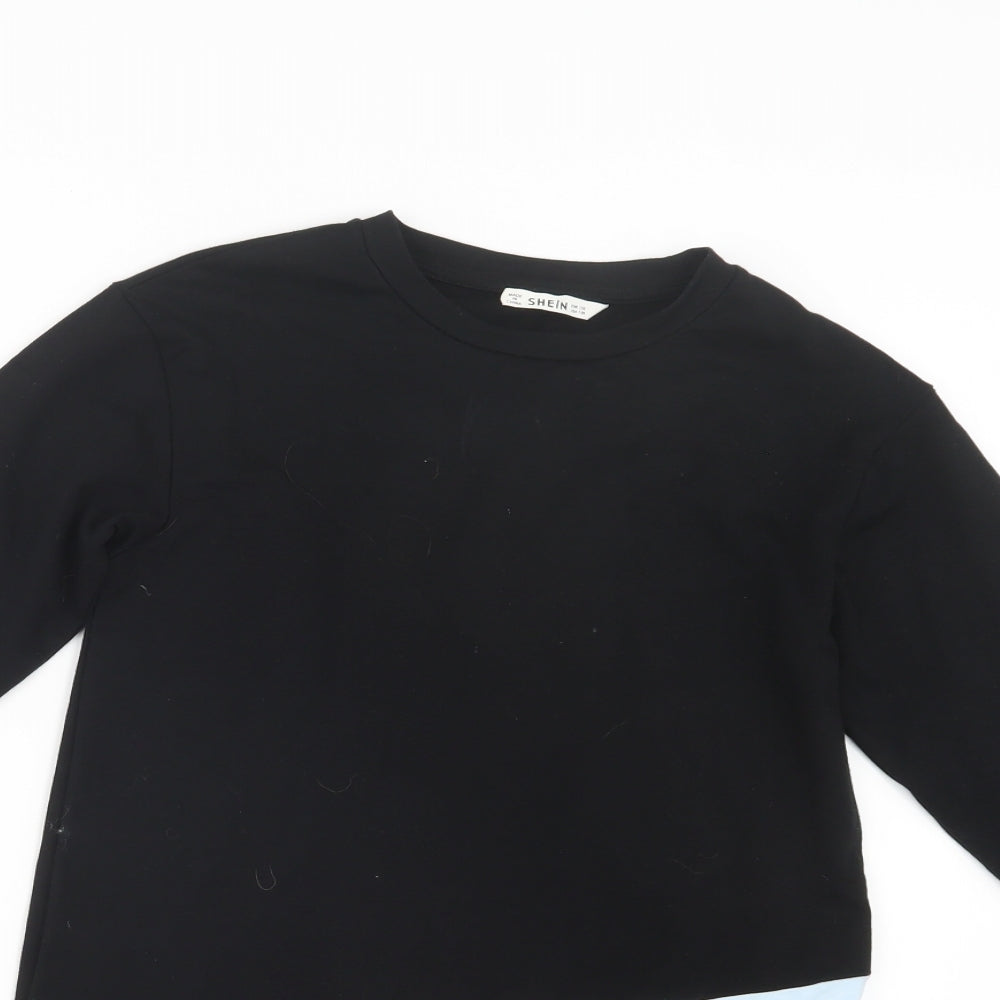 SheIn Girls Black   T-Shirt Dress  Size 7-8 Years