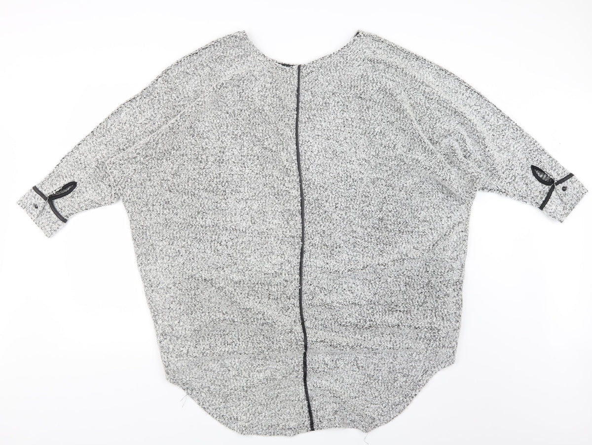 Cameo Rose Womens Grey Knit Pullover Jumper Size M