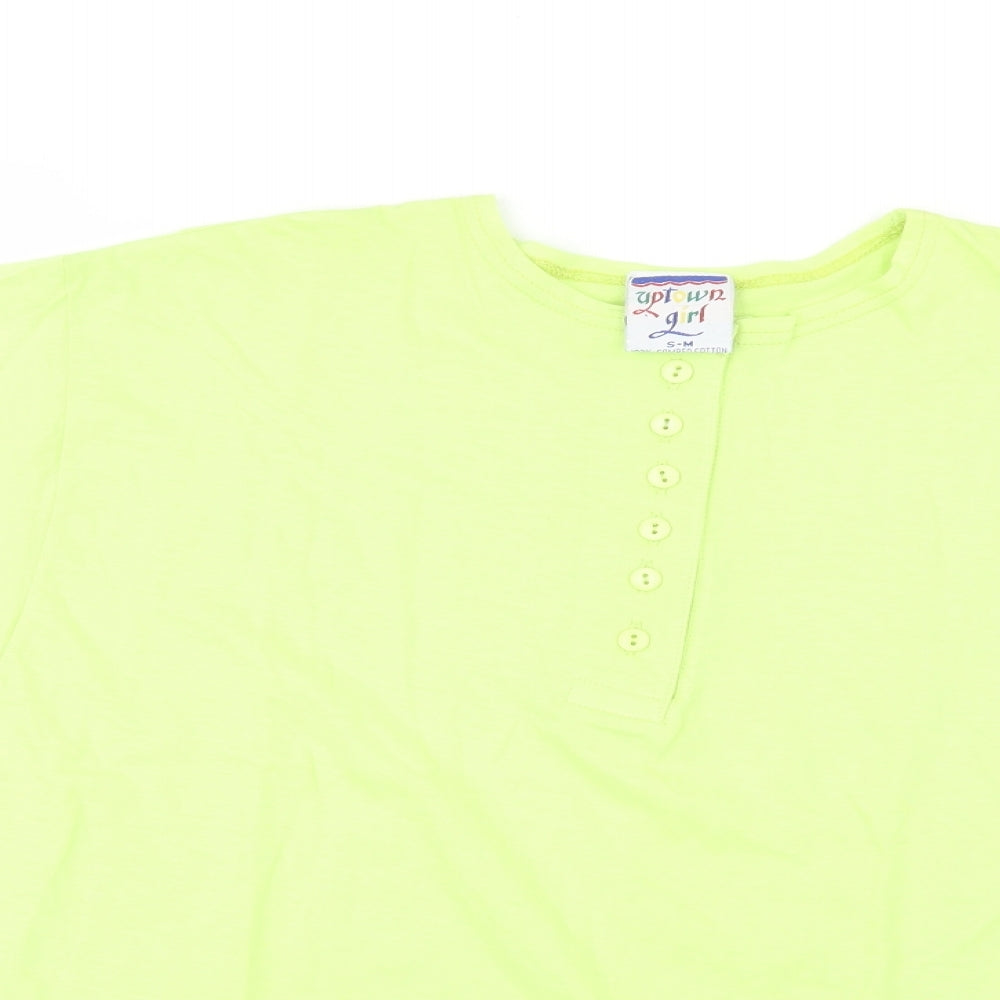 uptown girl Womens Green   Basic T-Shirt Size S
