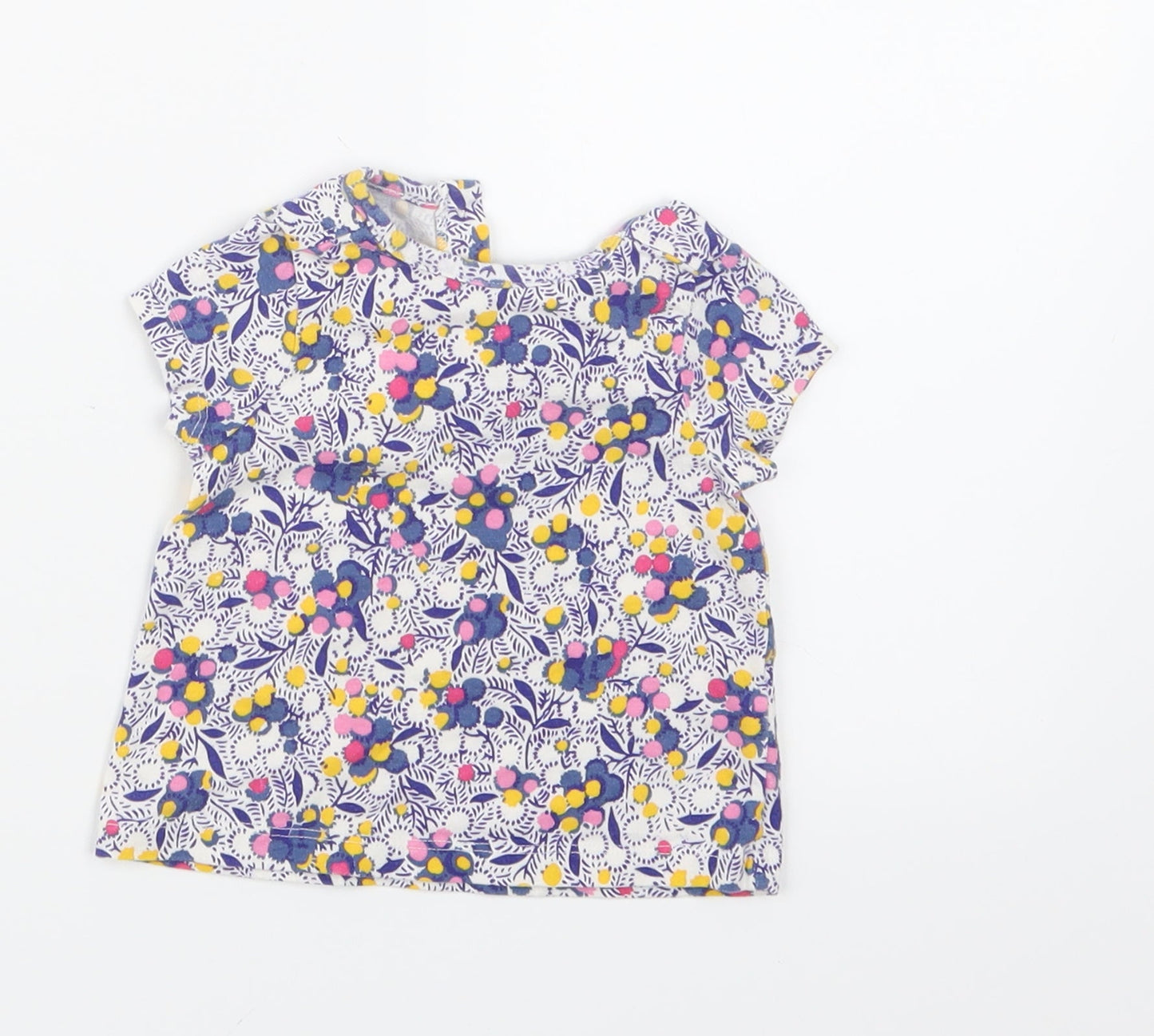 John Lewis Girls Purple Geometric  Basic T-Shirt Size 0-3 Months