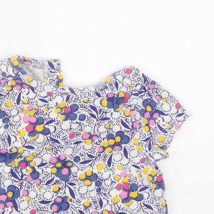 John Lewis Girls Purple Geometric  Basic T-Shirt Size 0-3 Months