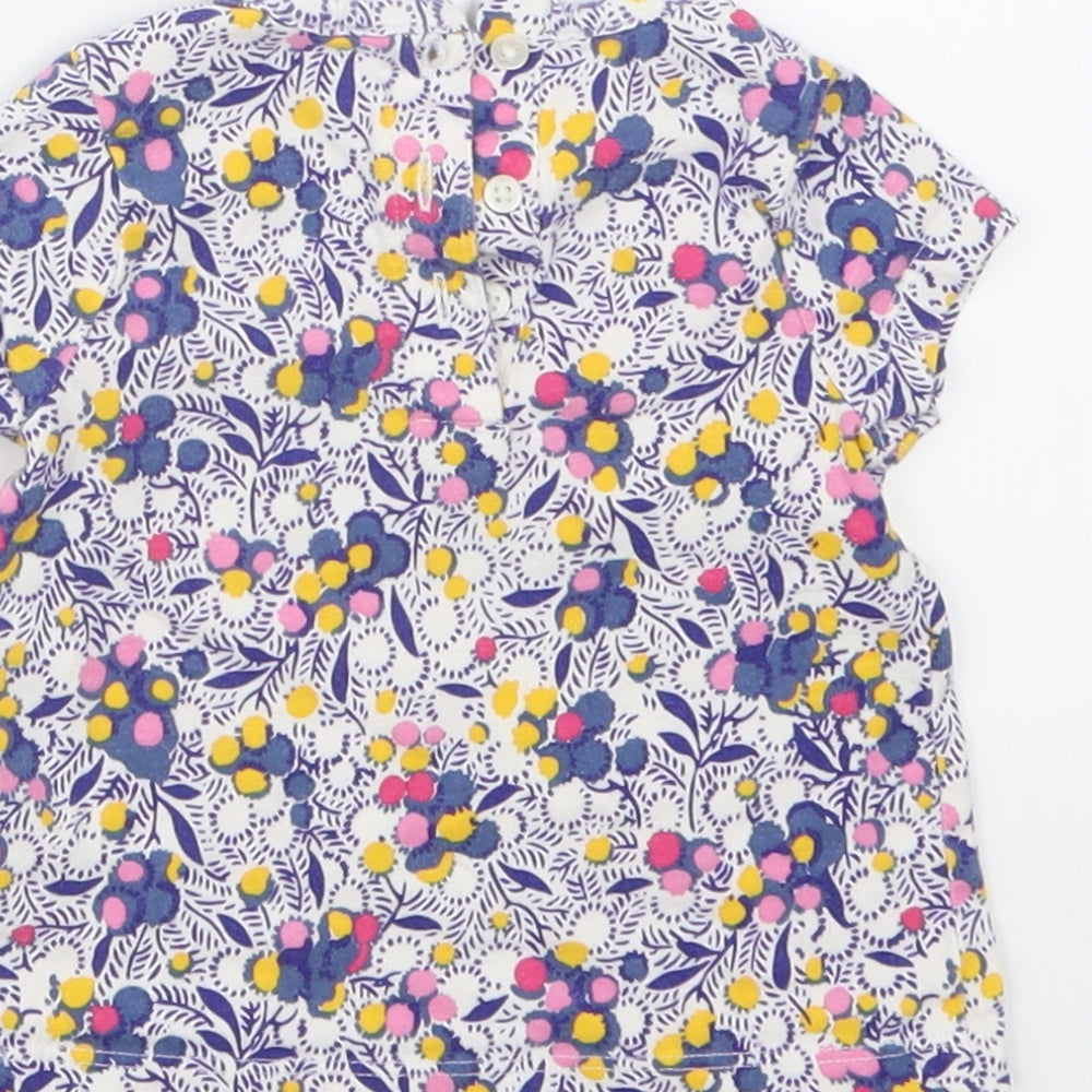 John Lewis Girls Purple Geometric  Basic T-Shirt Size 0-3 Months