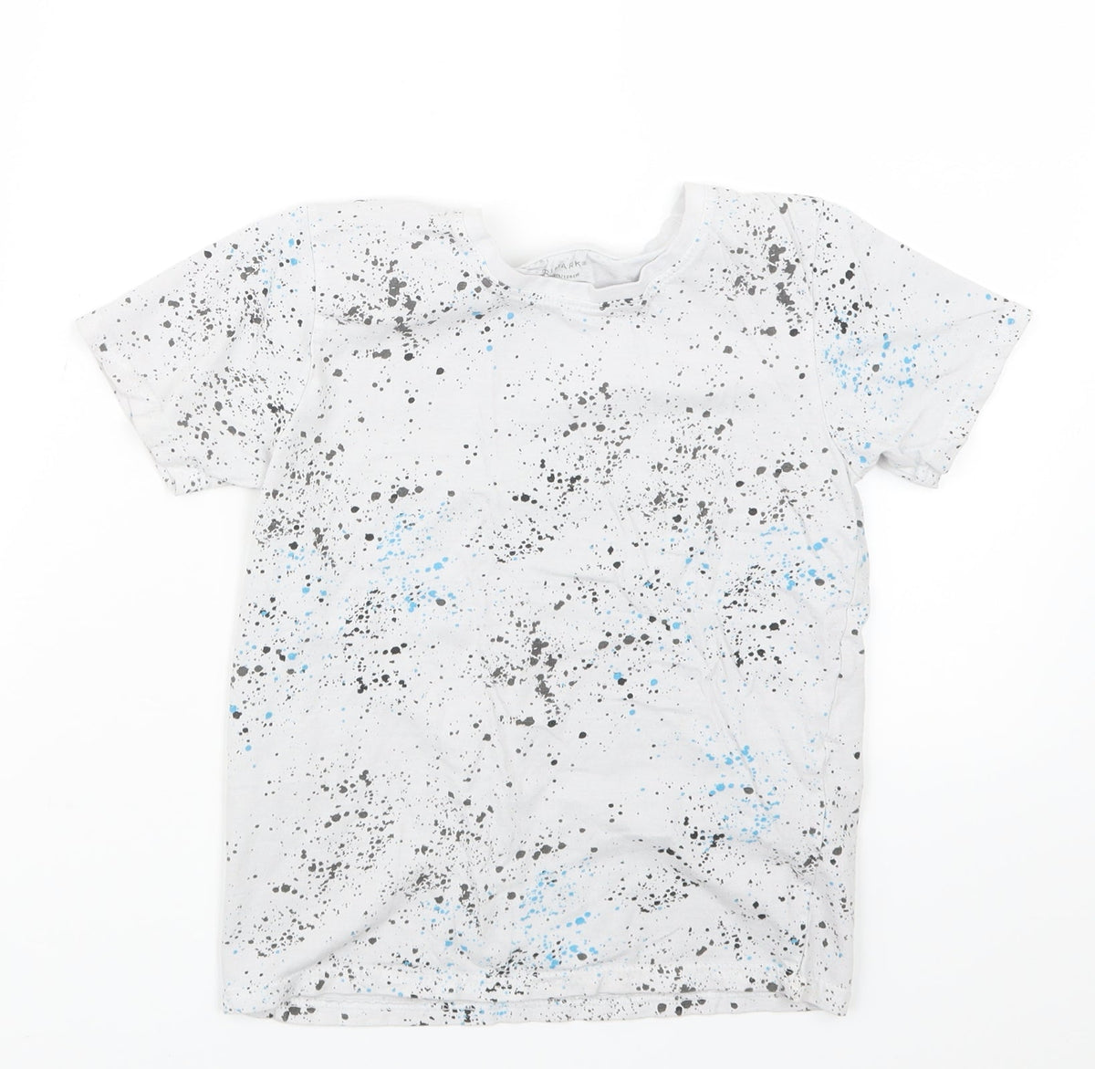 Primark Boys Grey Geometric  Basic T-Shirt Size 7-8 Years