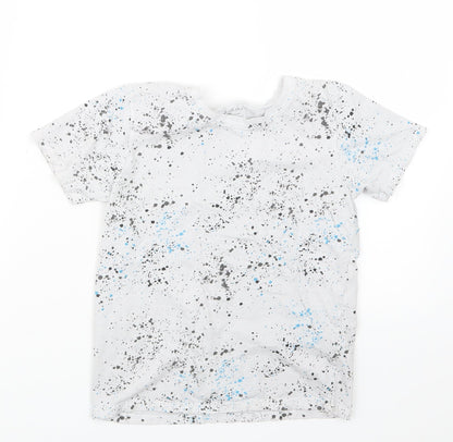 Primark Boys Grey Geometric  Basic T-Shirt Size 7-8 Years