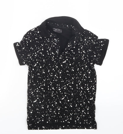 NEXT Boys Black Geometric  Basic Polo Size 6 Years