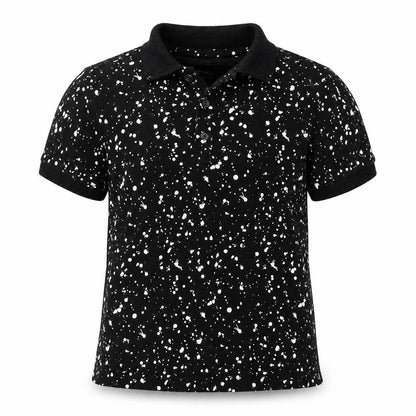 Next Boys Black Geometric  Basic Polo Size 6 Years