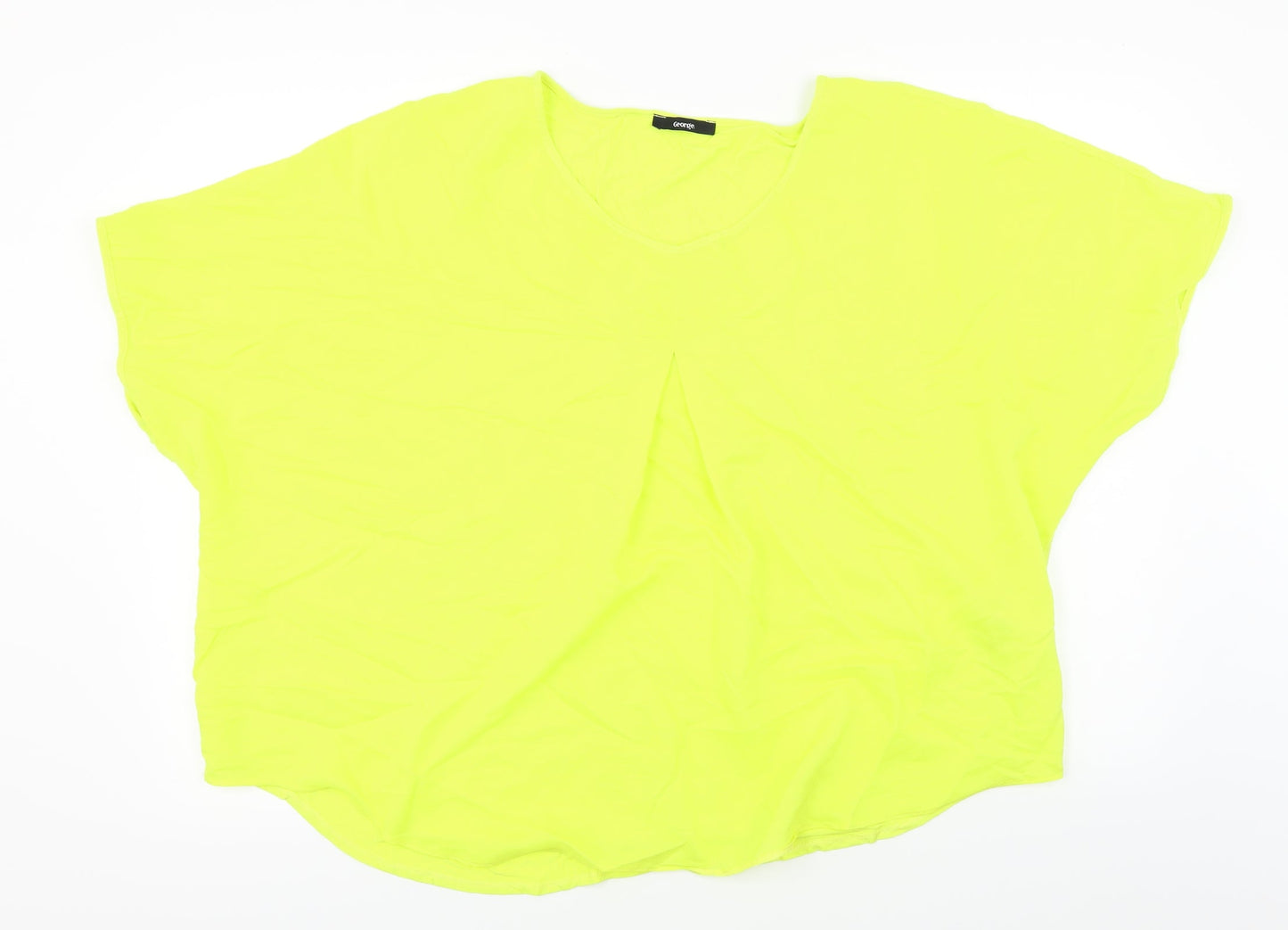 George  Womens Yellow   Basic Blouse Size 16