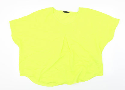 George  Womens Yellow   Basic Blouse Size 16