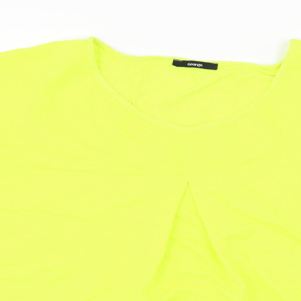 George  Womens Yellow   Basic Blouse Size 16